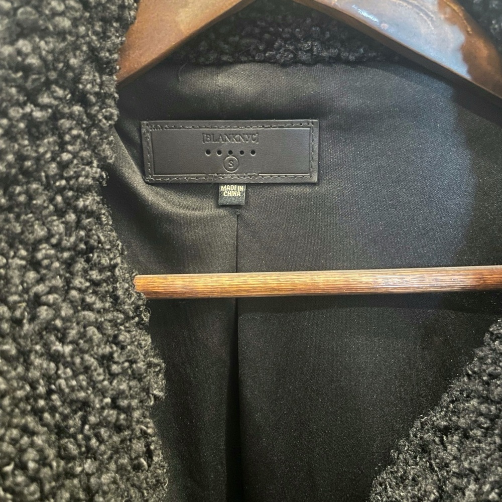Blank NYC Black sherpa & faux leather jacket - Picture 6 of 6